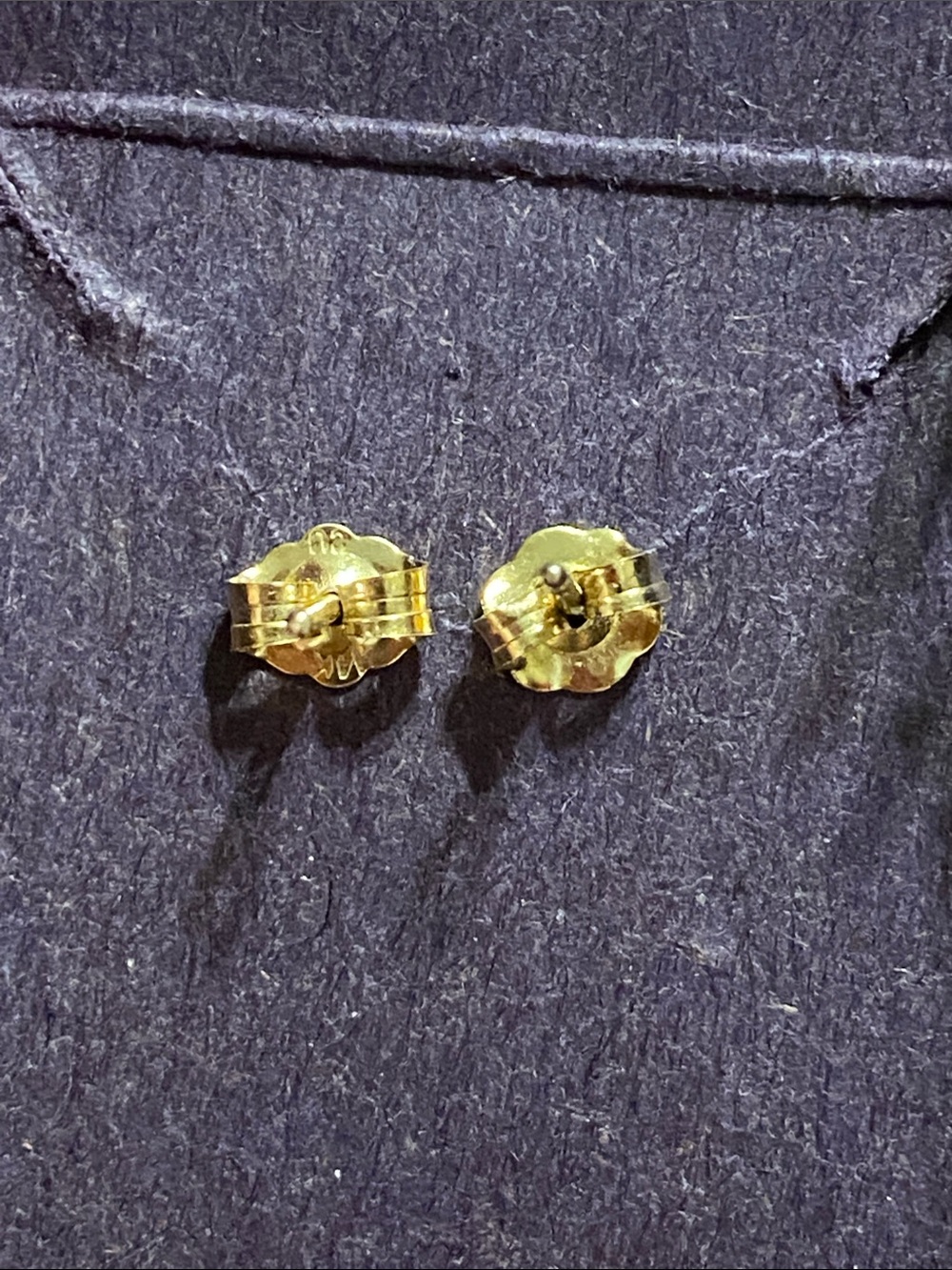 Creed Clear Round 14k cz Stud Earrings - Bright White Sparkle - Picture 3 of 5